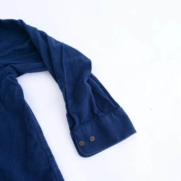 Logan Hill Navy 100% Thick Cotton Outdoor Gorpcore Button Down Shirt 2XL - Picture 10 of 10